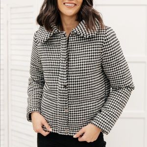 The Cora Houndstooth Puffy Jacket